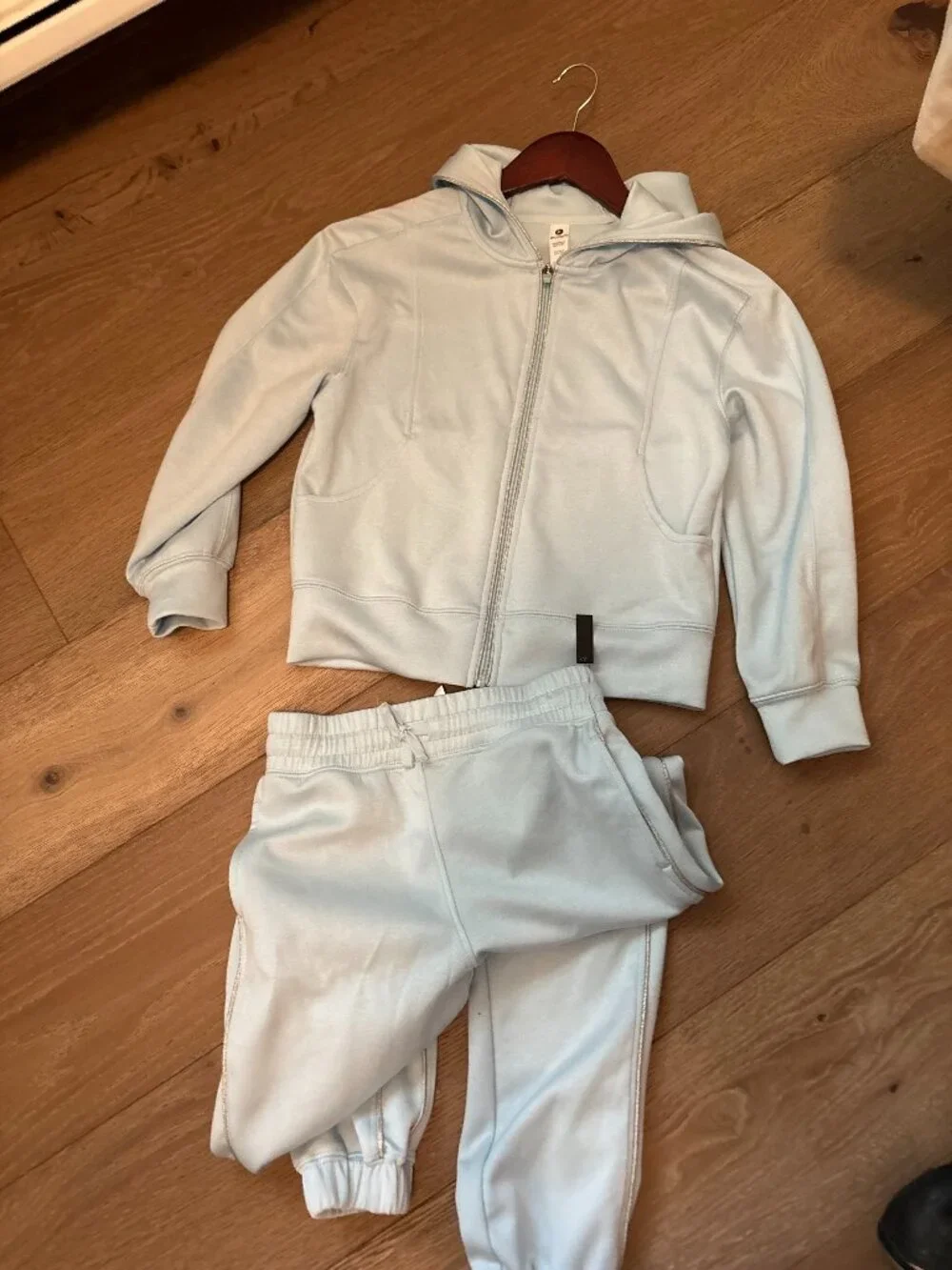 90 Degree by Reflex Girls 2-Piece Light Blue Hoodie & Jogger Set Size M (10)